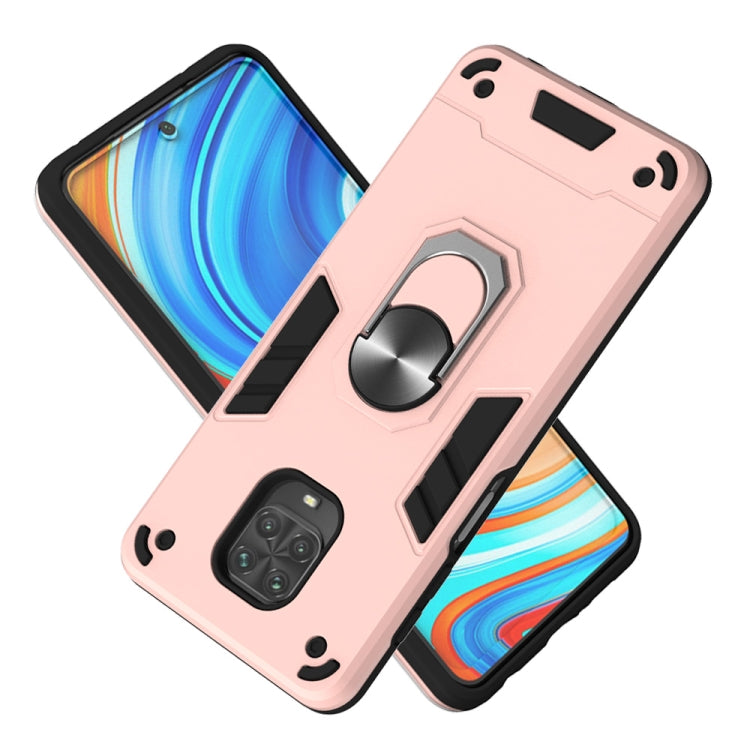 For Xiaomi Redmi Note 9S / Note 9 Pro / Note 9 Pro Max 2 in 1 Armour Series PC + TPU Protective Case with Ring Holder