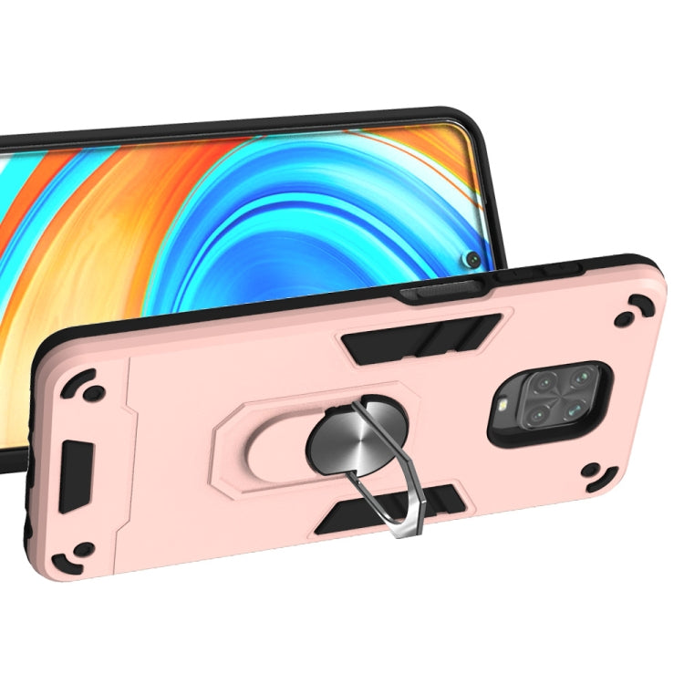 For Xiaomi Redmi Note 9S / Note 9 Pro / Note 9 Pro Max 2 in 1 Armour Series PC + TPU Protective Case with Ring Holder