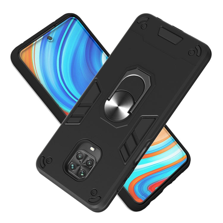 For Xiaomi Redmi Note 9S / Note 9 Pro / Note 9 Pro Max 2 in 1 Armour Series PC + TPU Protective Case with Ring Holder