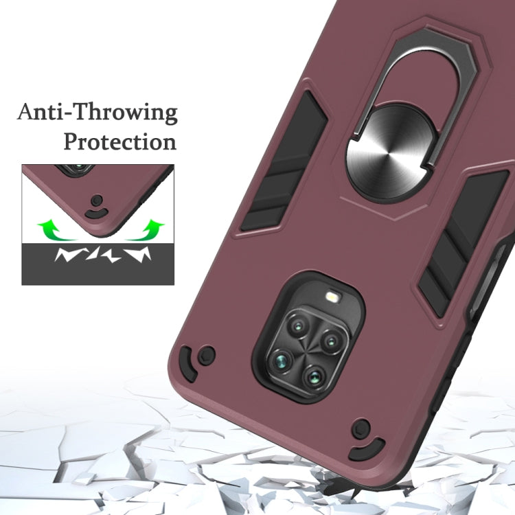 For Xiaomi Redmi Note 9S / Note 9 Pro / Note 9 Pro Max 2 in 1 Armour Series PC + TPU Protective Case with Ring Holder