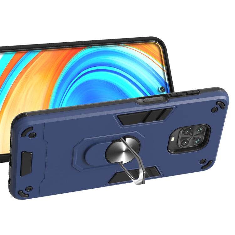 For Xiaomi Redmi Note 9S / Note 9 Pro / Note 9 Pro Max 2 in 1 Armour Series PC + TPU Protective Case with Ring Holder