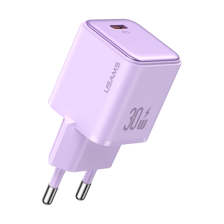 USAMS US-CC186 PD 30W USB-C/Type-C Single Port Electroplating Charger, EU Plug