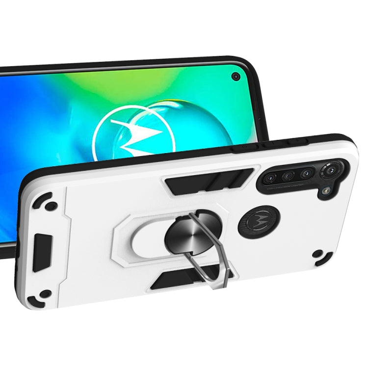 For Motorola Moto G8 Power 2 in 1 Armour Series PC + TPU Protective Case with Ring Holder