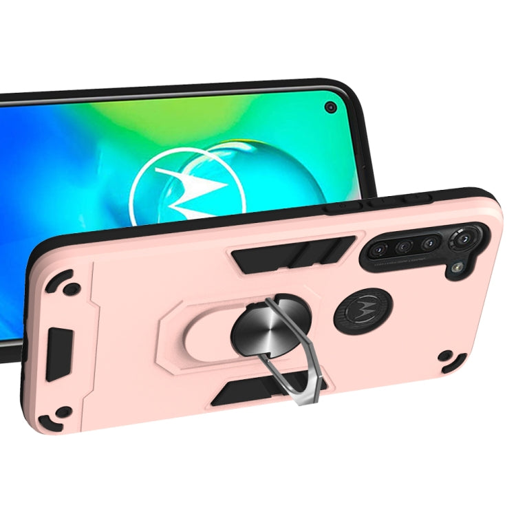 For Motorola Moto G8 Power 2 in 1 Armour Series PC + TPU Protective Case with Ring Holder