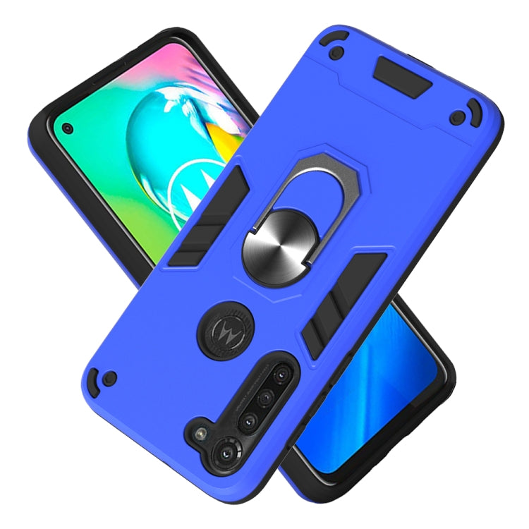 For Motorola Moto G8 Power 2 in 1 Armour Series PC + TPU Protective Case with Ring Holder