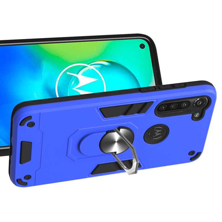 For Motorola Moto G8 Power 2 in 1 Armour Series PC + TPU Protective Case with Ring Holder