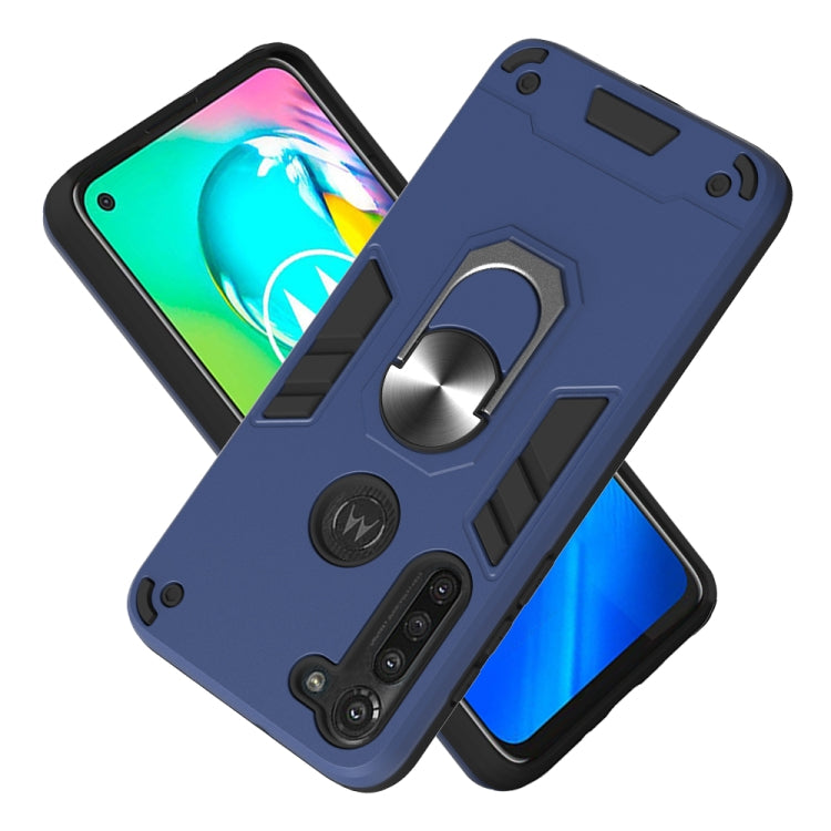 For Motorola Moto G8 Power 2 in 1 Armour Series PC + TPU Protective Case with Ring Holder