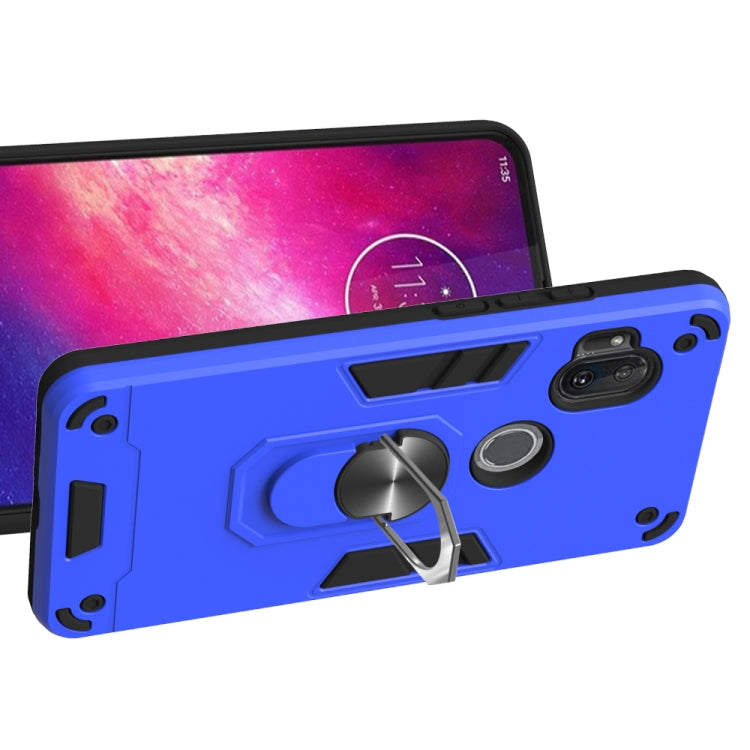 For Motorola One Hyper 2 in 1 Armour Series PC + TPU Protective Case with Ring Holder
