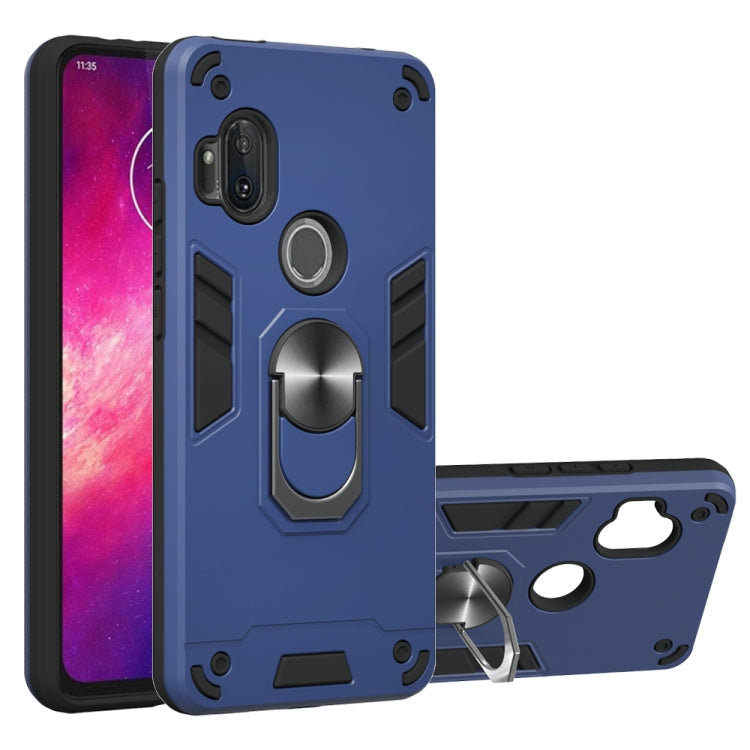 For Motorola One Hyper 2 in 1 Armour Series PC + TPU Protective Case with Ring Holder