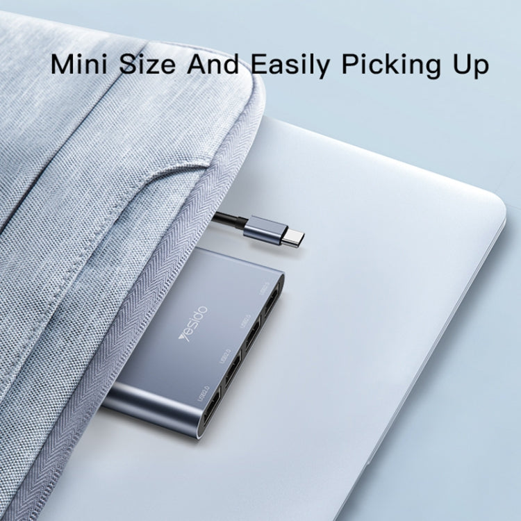 Yesido HB13 4 in 1 USB-C / Type-C Multifunction Docking Station HUB Adapter