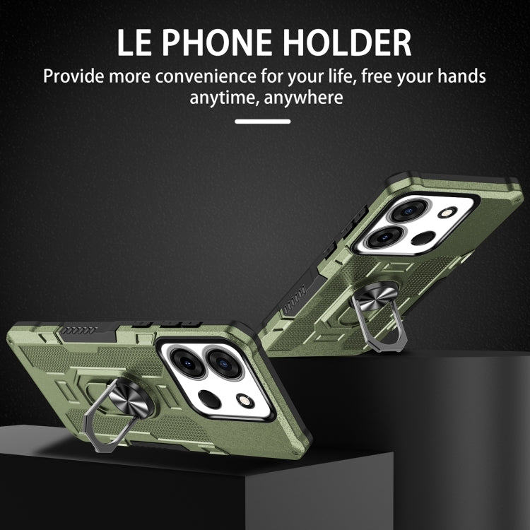 For Infinix Smart 7 African Ring Holder Armor Hybrid Phone Case