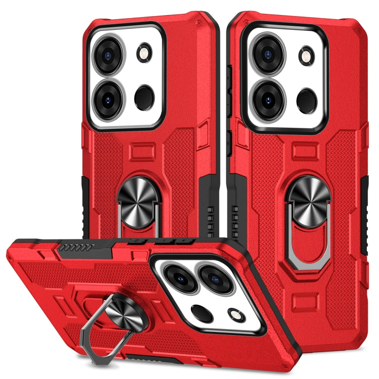 For Infinix Smart 7 African Ring Holder Armor Hybrid Phone Case