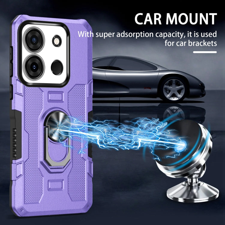 For Infinix Smart 7 African Ring Holder Armor Hybrid Phone Case