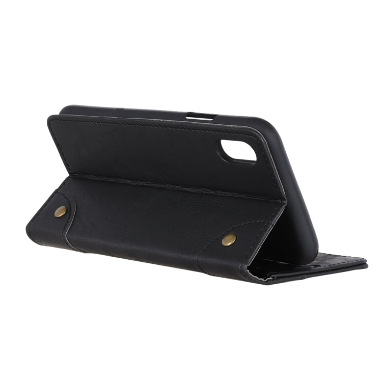 For Huawei Honor 8S (2020) / Y5 (2019) Copper Buckle Retro Crazy Horse Texture Horizontal Flip Leather Case with Holder & Card Slots & Wallet