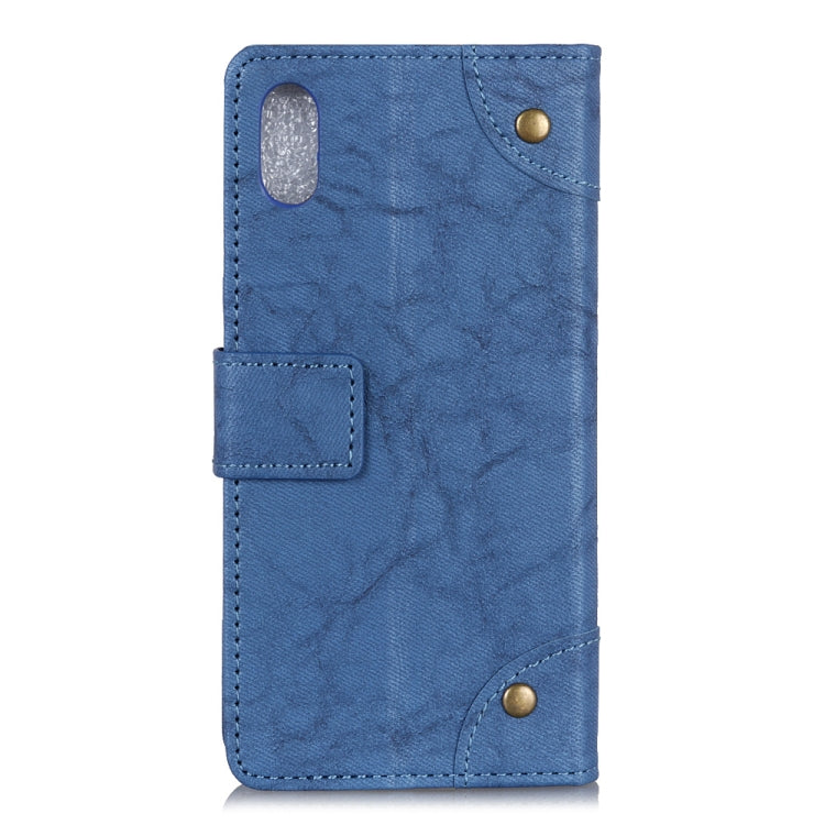 For Huawei Honor 8S (2020) / Y5 (2019) Copper Buckle Retro Crazy Horse Texture Horizontal Flip Leather Case with Holder & Card Slots & Wallet