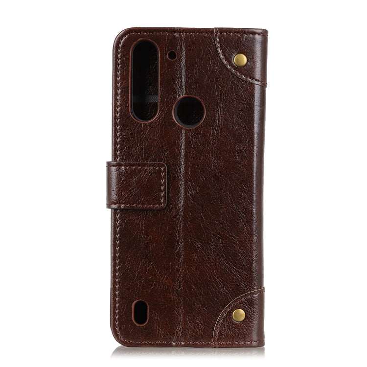 For Motorola Moto G8 Power Lite Copper Buckle Nappa Texture Horizontal Flip Leather Case with Holder & Card Slots & Wallet