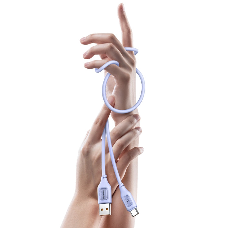 USAMS US-SJ619 3A USB to USB-C/Type-C Silicone Data Cable, Length: 1m