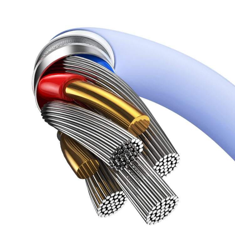 USAMS US-SJ619 3A USB to USB-C/Type-C Silicone Data Cable, Length: 1m