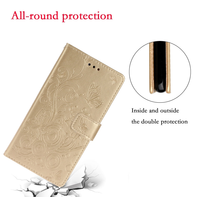 For Huawei Y7P / P40 lite E Pressed Printing Butterfly Pattern Horizontal Flip Leather Case with Holder & Card Slots