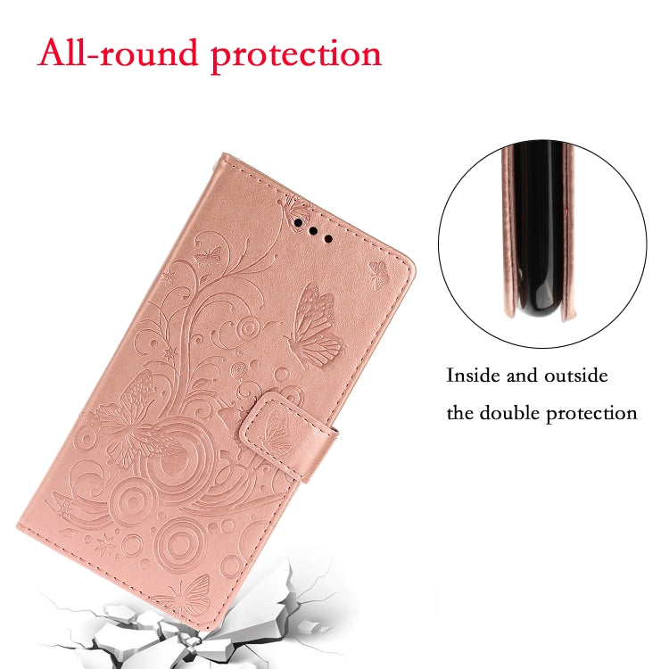 For Huawei Y7P / P40 lite E Pressed Printing Butterfly Pattern Horizontal Flip Leather Case with Holder & Card Slots