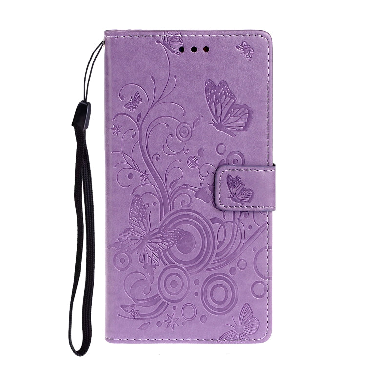 For Huawei Y7P / P40 lite E Pressed Printing Butterfly Pattern Horizontal Flip Leather Case with Holder & Card Slots