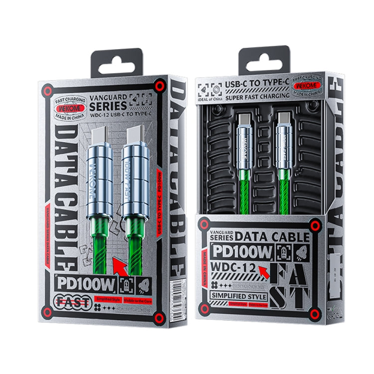 WK WDC-12 100W USB-C/Type-C to USB-C/Type-C Super Fast Charging Data Cable, Length: 1m