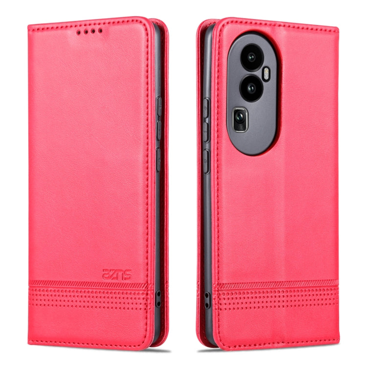 For OPPO Reno10 China AZNS Magnetic Calf Texture Flip Leather Phone Case