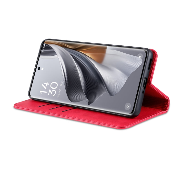 For OPPO Reno10 China AZNS Magnetic Calf Texture Flip Leather Phone Case