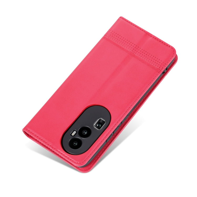 For OPPO Reno10 China AZNS Magnetic Calf Texture Flip Leather Phone Case