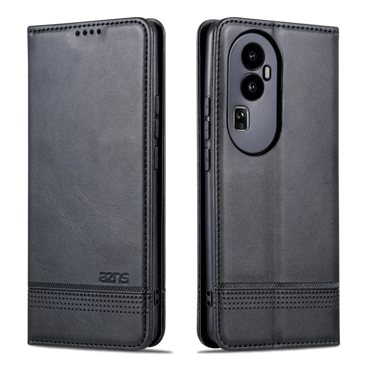 For OPPO Reno10 China AZNS Magnetic Calf Texture Flip Leather Phone Case