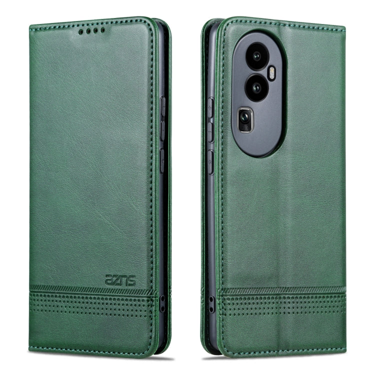 For OPPO Reno10 China AZNS Magnetic Calf Texture Flip Leather Phone Case