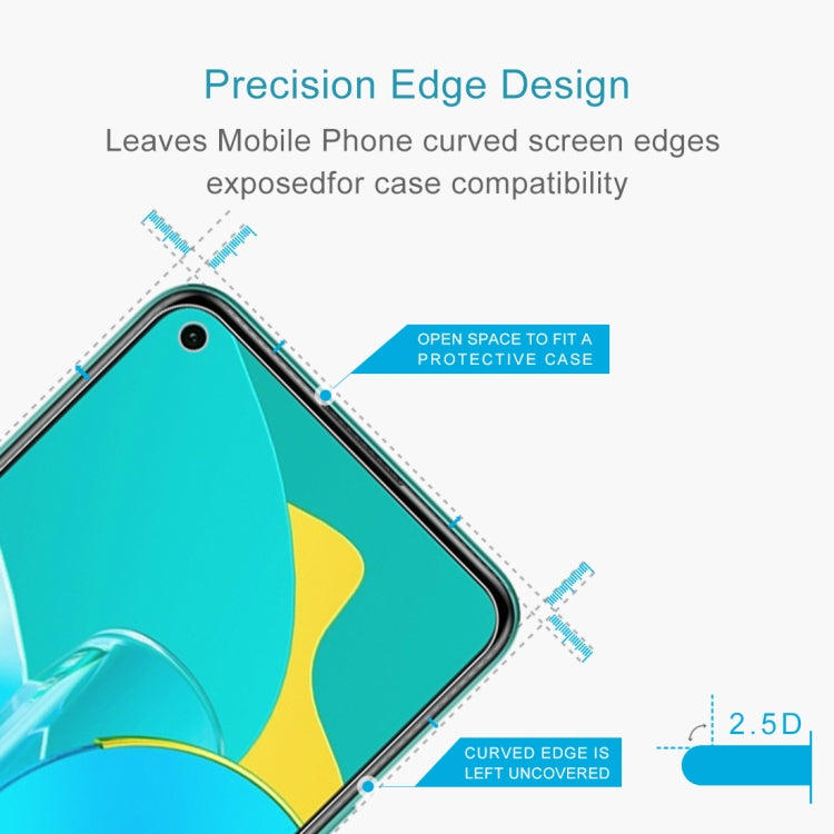 For Huawei Honor 30S Half-screen Transparent Tempered Glass Film