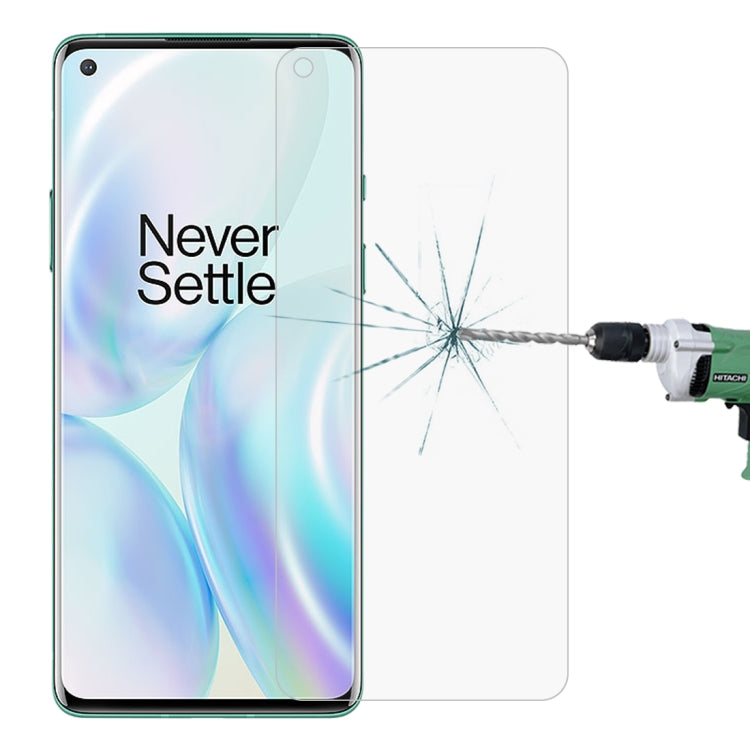 For OnePlus 8 Half-screen Transparent Tempered Glass Film