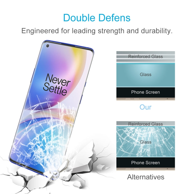 For OnePlus 8 Pro Half-screen Transparent Tempered Glass Film