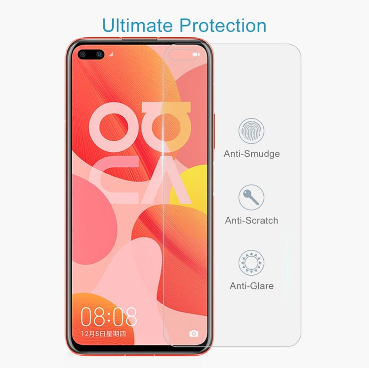 For Huawei nova 6 10 PCS Half-screen Transparent Tempered Glass Film