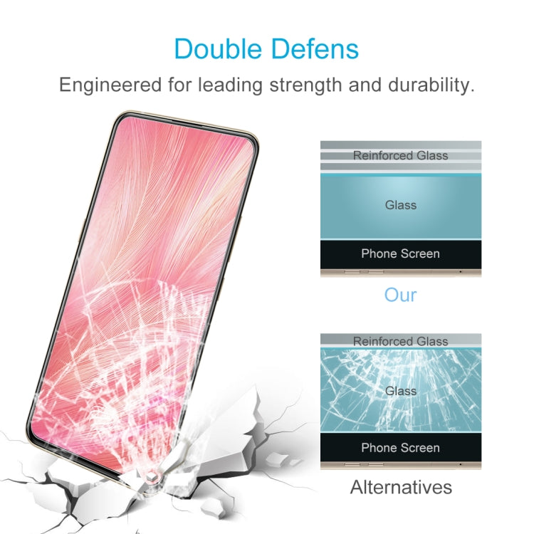 For Vivo X27 10 PCS Half-screen Transparent Tempered Glass Film