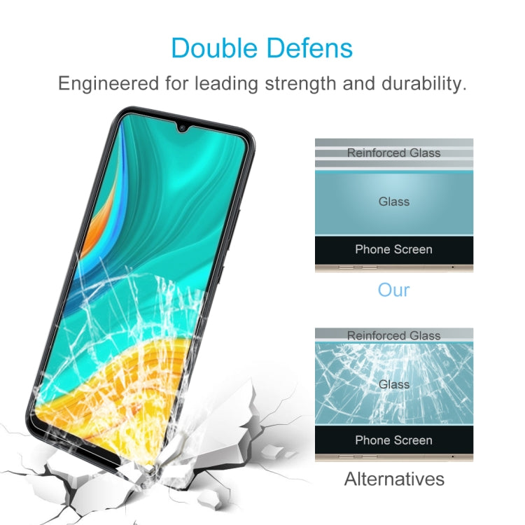 For Huawei Enjoy 10e 10 PCS Half-screen Transparent Tempered Glass Film