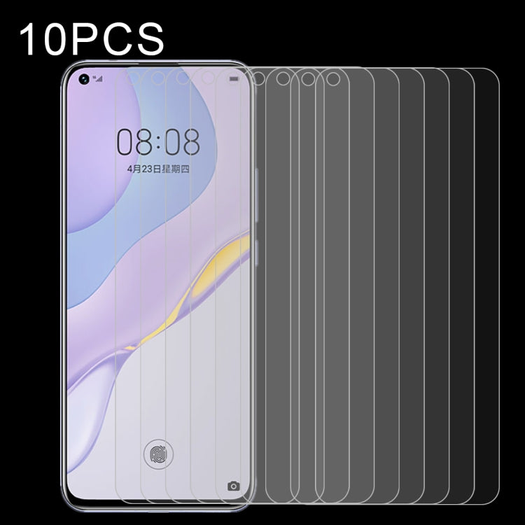 For Huawei nova 7 10 PCS Half-screen Transparent Tempered Glass Film