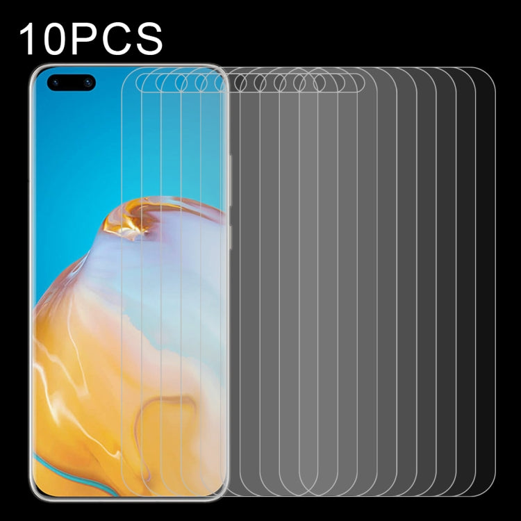 For Huawei P40 Pro 10 PCS Half-screen Transparent Tempered Glass Film