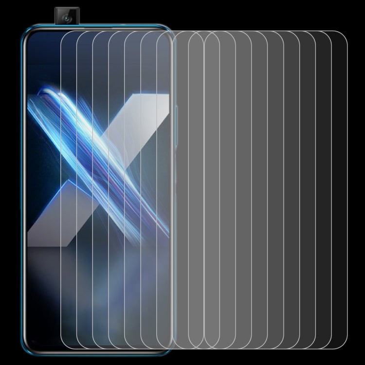 For Huawei Honor X10 Pro 10 PCS Half-screen Transparent Tempered Glass Film