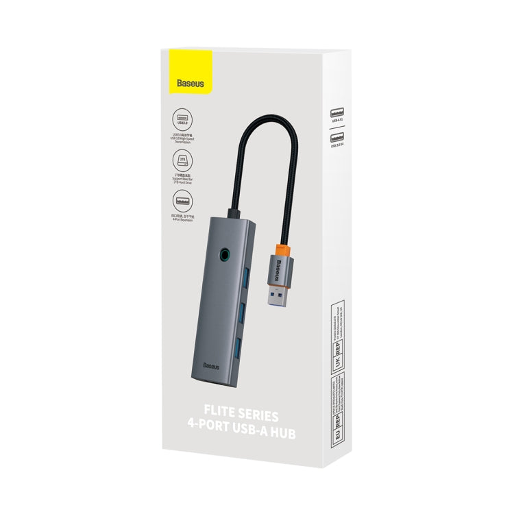 Baseus Flite Series 4 in 1 USB-A to USB 3.0x4 HUB Adapter(Space Grey)