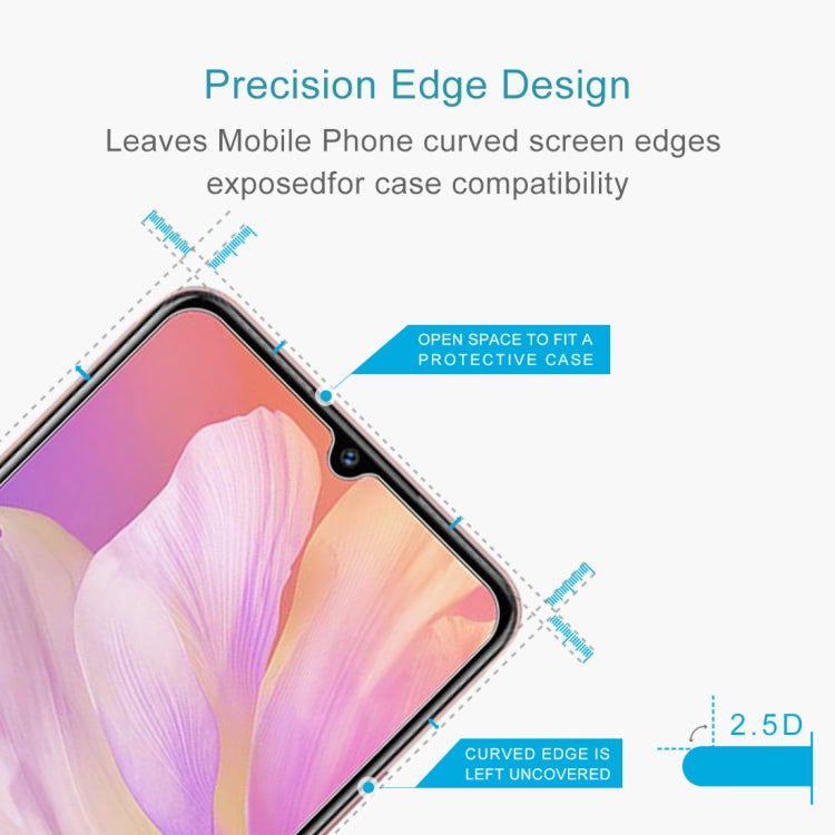 For Vivo S1 Pro 50 PCS Half-screen Transparent Tempered Glass Film