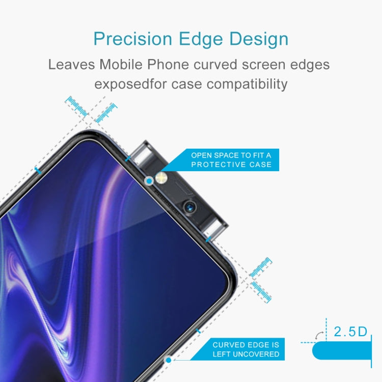 For Vivo X27 Pro 50 PCS Half-screen Transparent Tempered Glass Film