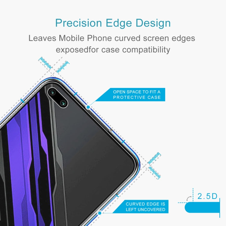 For Huawei Honor Play 4 Pro 50 PCS Half-screen Transparent Tempered Glass Film