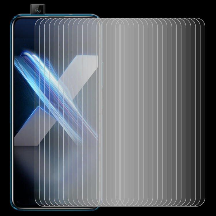 For Huawei Honor X10 Pro 50 PCS Half-screen Transparent Tempered Glass Film