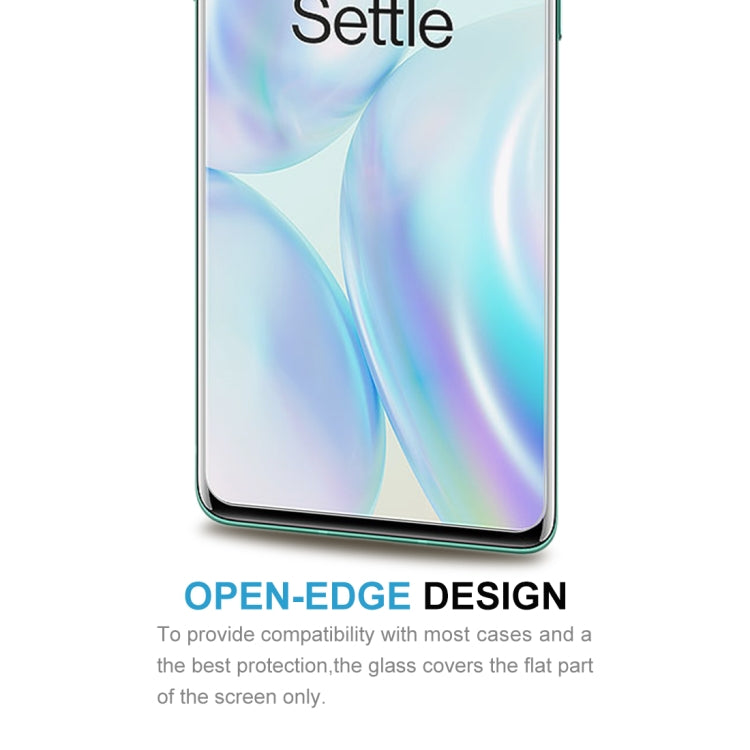 For OnePlus 8 50 PCS Half-screen Transparent Tempered Glass Film