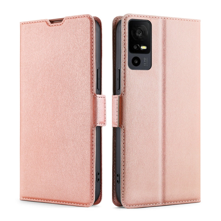 For TCL 40 XE 5G / 40X 5G T601D Ultra-thin Voltage Side Buckle Horizontal Flip Leather Phone Case