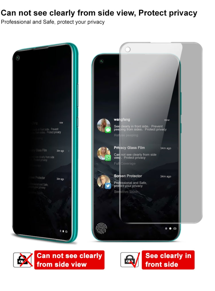 For Huawei Honor Play 4T IMAK Anti-spy Tempered Glass Film