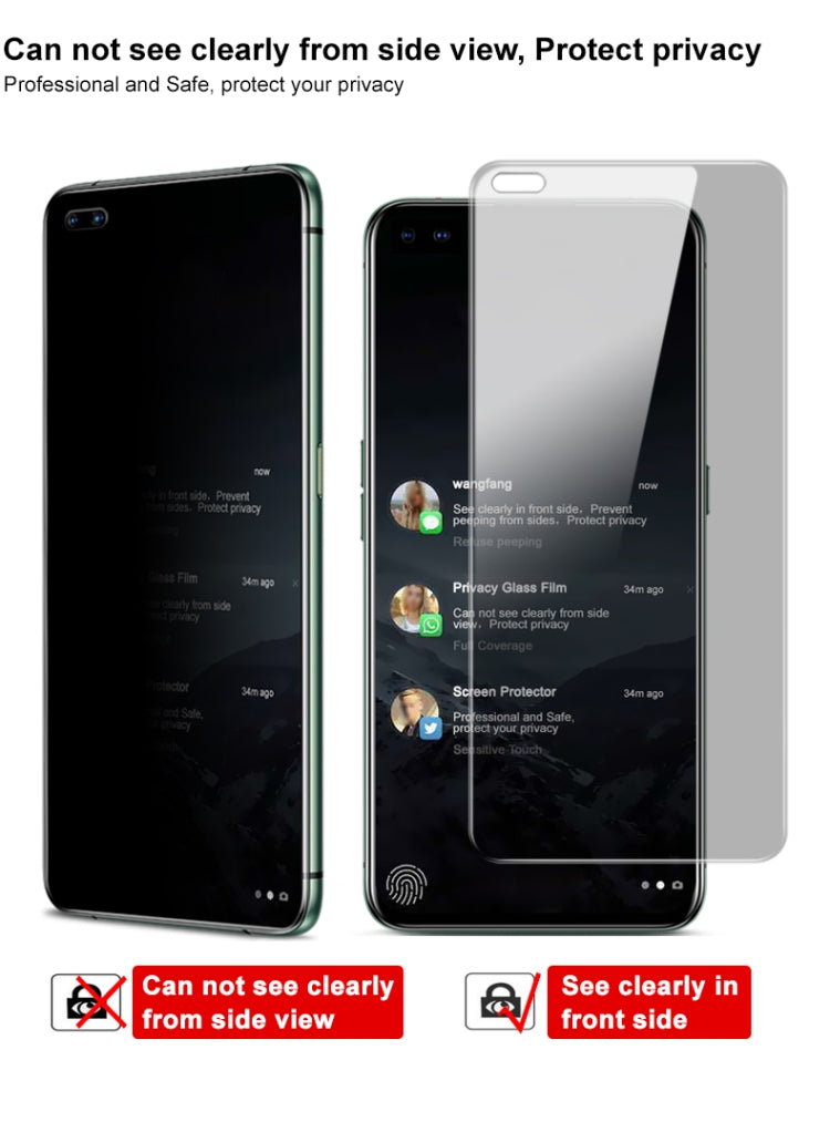 For OPPO Realme X50 Pro 5G IMAK Anti-spy Tempered Glass Film