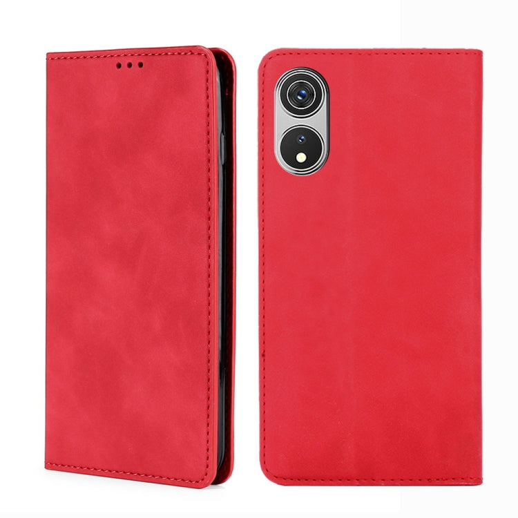 For CUBOT P60 Skin Feel Magnetic Leather Phone Case